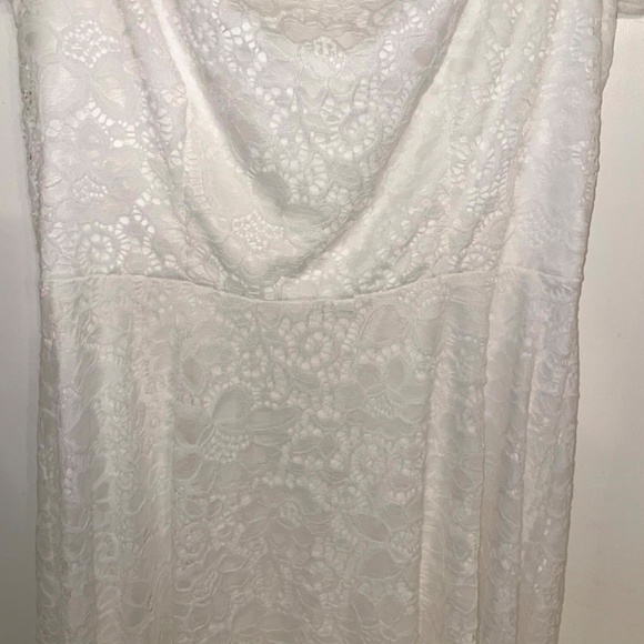 Women's Lace Cocktail Dress Hi-Lo Off Shoulder Swing Formal Party Dress - Picture 12 of 16